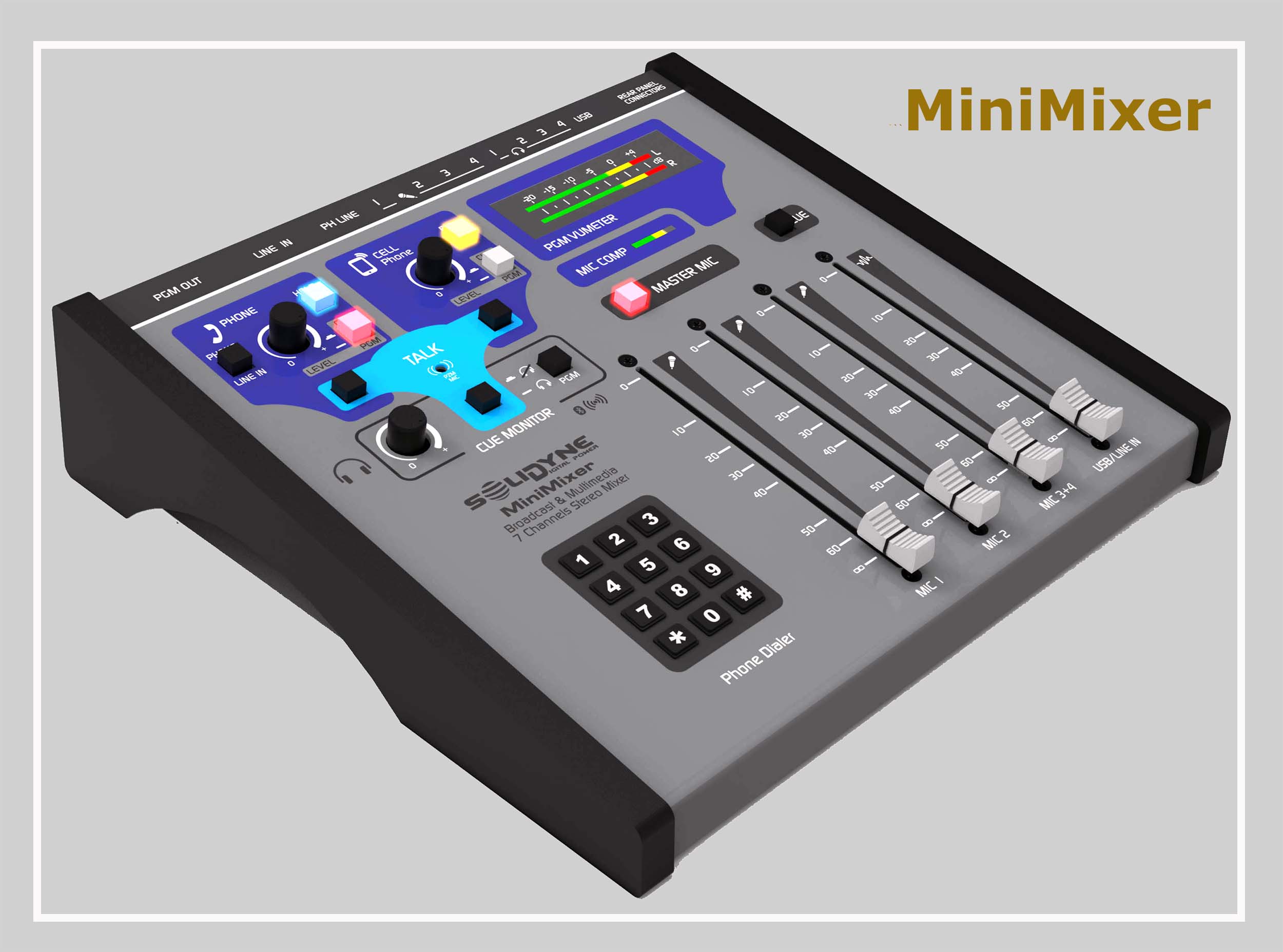 MiniMixer – Consola de Aire para WEBradio-Radio Visual y FM comunitaria –  Solidyne